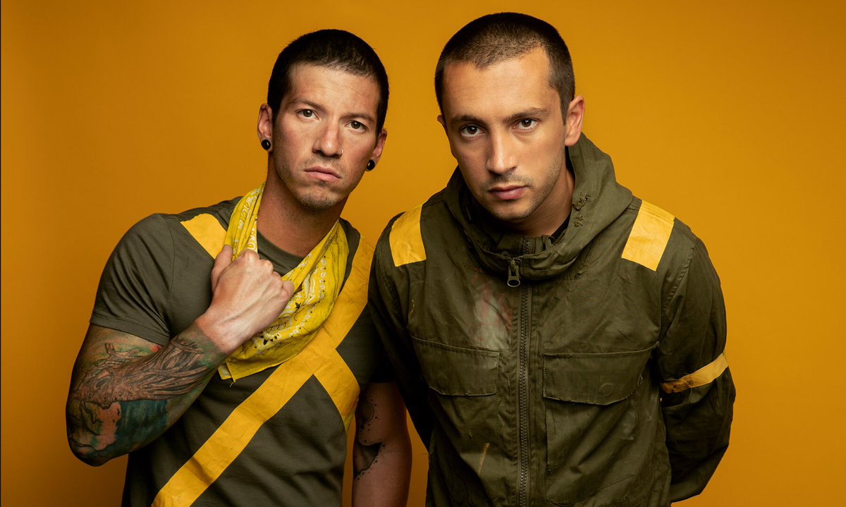 PopCrave's tweet photo. A year ago today, @TwentyOnePilots released their fifth studio album, ‘Trench.’ 

The concept album explored themes of mental health, doubt and suicide. It debuted at #2 on the Billboard 200 with 175,000 total units (135k in pure sales) and went on to get certified Gold by RIAA. https://t.co/2Uc2C39KYZ