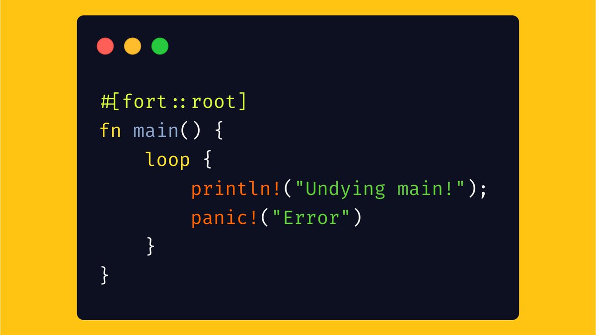 Theo M. Bulut (@vertexclique) on Twitter photo We've released Fort!
Enables any <a href="/rustlang/">Rust Language</a> program to be fault-tolerant!
From serverless functions to services!
#faulttolerance #bastion #fort #rustlang We've released Fort!
Enables any <a href="/rustlang/">Rust Language</a> program to be fault-tolerant!
From serverless functions to services!
#faulttolerance #bastion #fort #rustlang