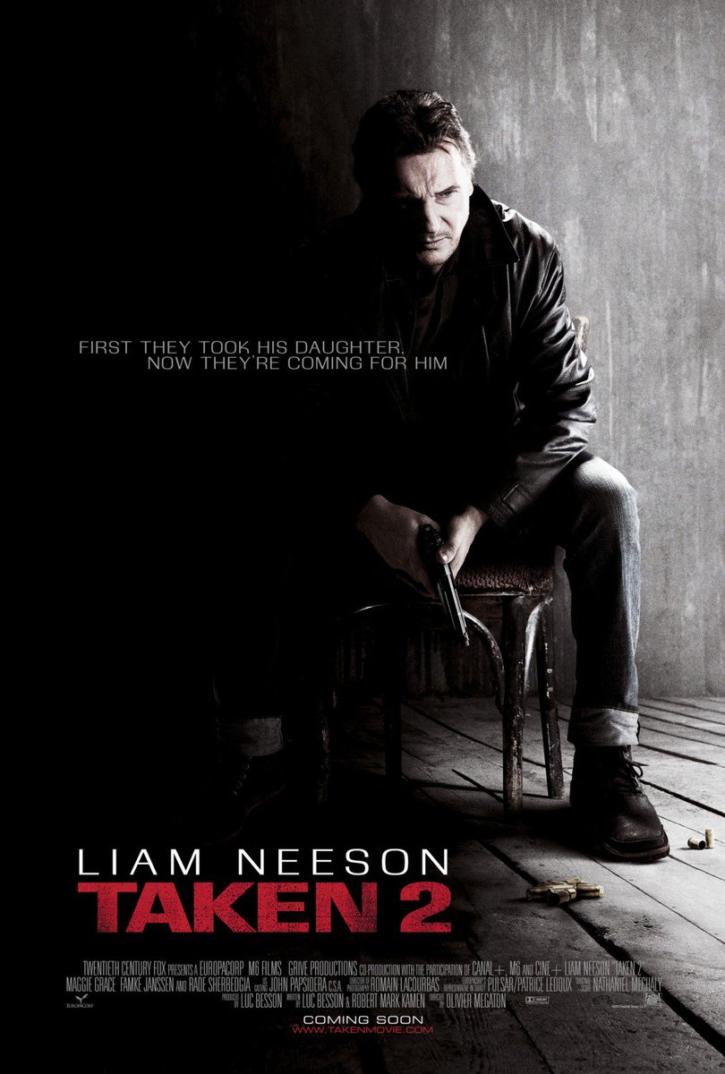 OnlyFilmMedia's tweet image. #TodayInMovieHistory (October 5):
#Taken2 (2012).
7th Anniversary!
In Istanbul, retired CIA operative Bryan Mills and his wife are taken hostage by the father of a kidnapper Mills killed while rescuing his daughter.
#LiamNeeson @MaggieGrace @LelandOrser @RealDBSweeney.