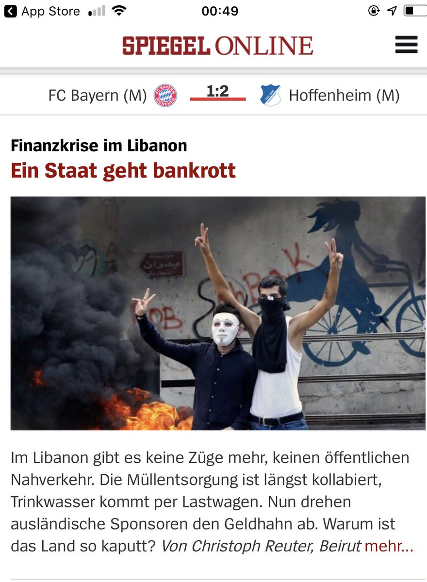 noraburger's tweet image. الأزمة المالية اللبنانية: دولة مفلسة . هكذا عنونت الشبيغل أونلاين مقالة الافتتاحية.#spiegelonline اكن للاسف أول جملة تقول ، في ابنان القطارات لم تعد تعمل ! وكأن في لبنان قطارات !!!