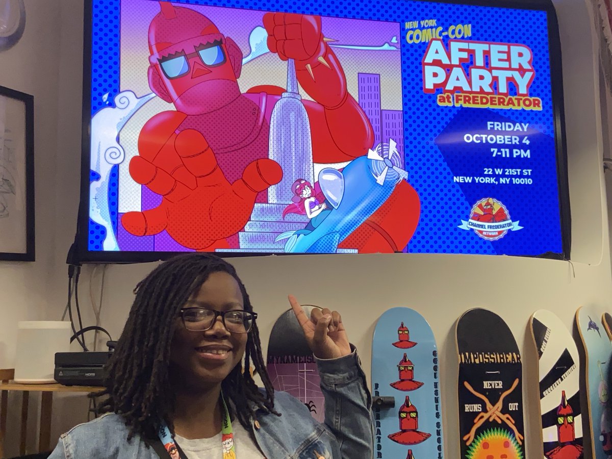 ChannelFredNet's tweet photo. @poi_trash Advertising The #ChannelFrederatorNetwork New York Comic Con After Party ♥️🎉
Thank you all for coming out‼️

#NewYorkComicCon  #NYCC2019  #Artist #Animator https://t.co/gg4Ay72ZxD