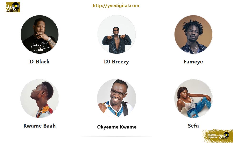 Meet some of our wonderful Clients.
#YveDigital 
#MusicMonetization 
#MusicAndMoney