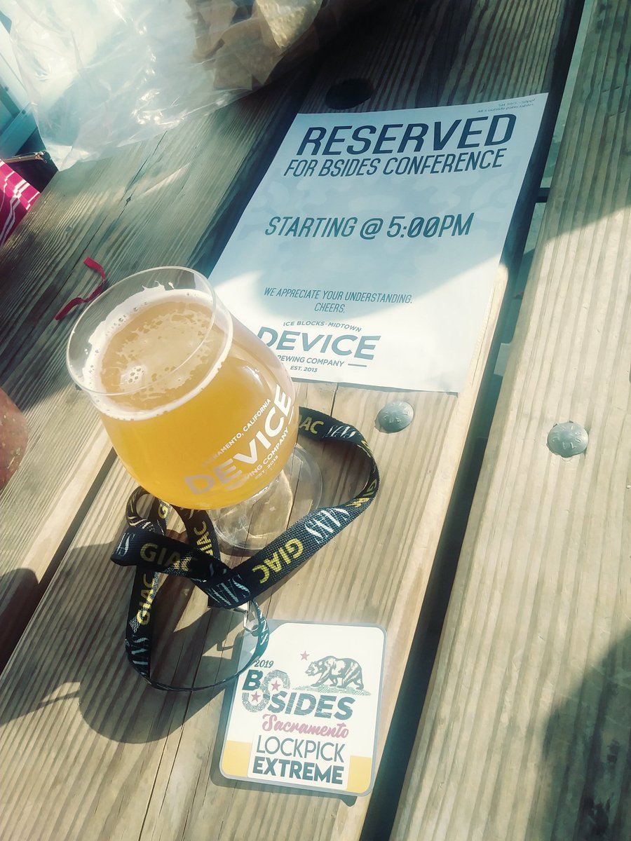 Celebrating a wonderful first <a href="/BSidesSac/">BSidesSac</a> with lots of great folks.