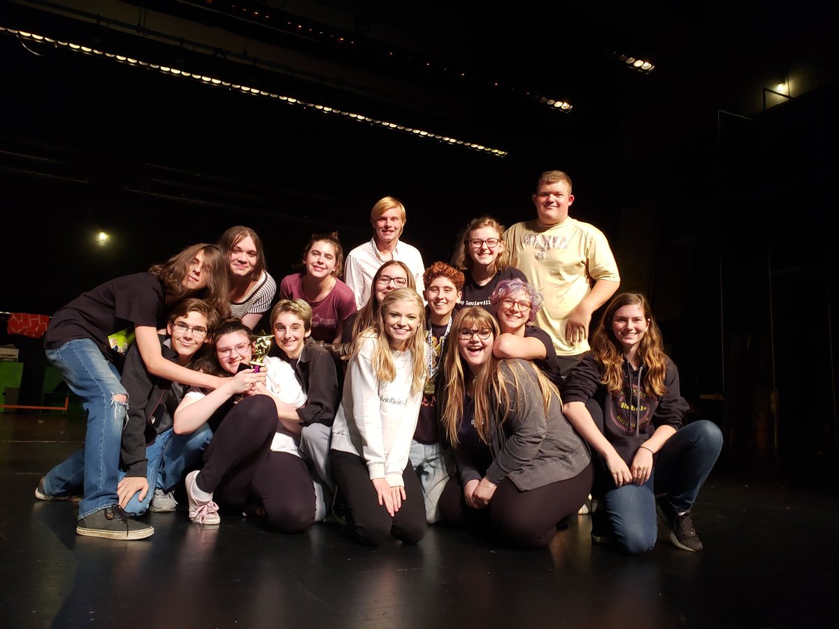 AthertonTheatre's tweet photo. We're going to State! Congratulations on an outstanding performance today! Also,  our Pucks won a judge's award for outstanding ensemble and Elliot won an All-Star Cast award.  #WeAreJCPS #WeAreAtherton #IAmKYTheatre https://t.co/CSHc55U515