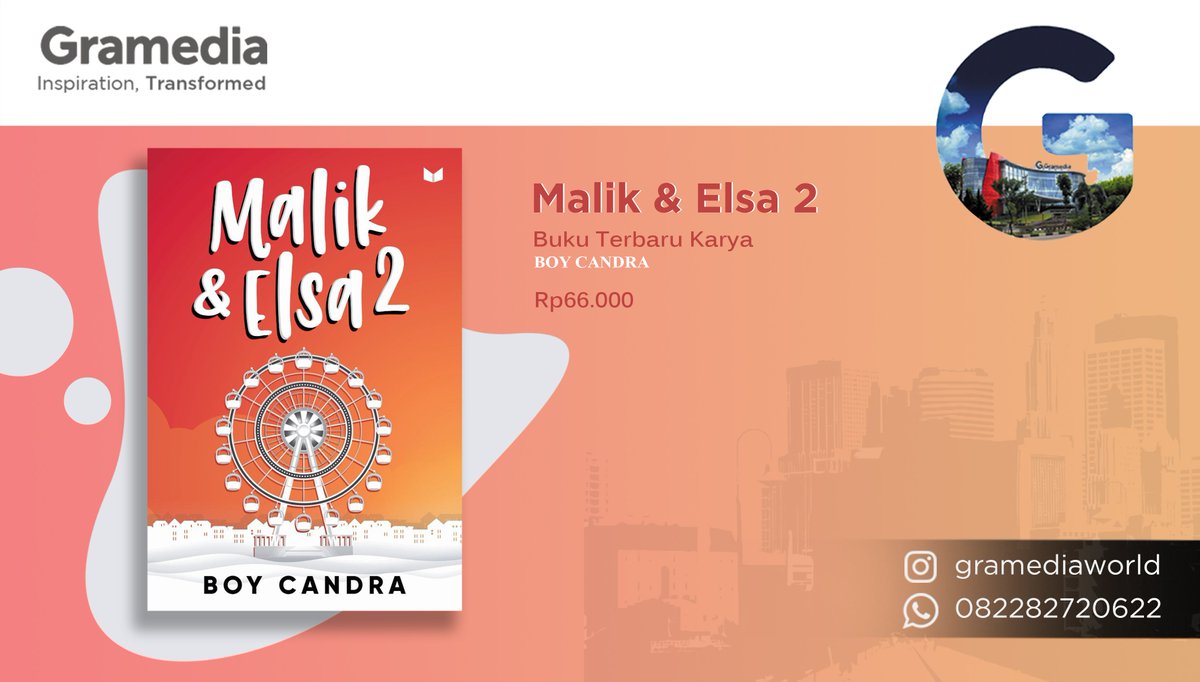 Kamu udah baca kisah Malik &amp; Elsa 2?
jangan mau kalah dong, makin seru loh ceritanya

Dapatkan di Gramedia World Palembang.