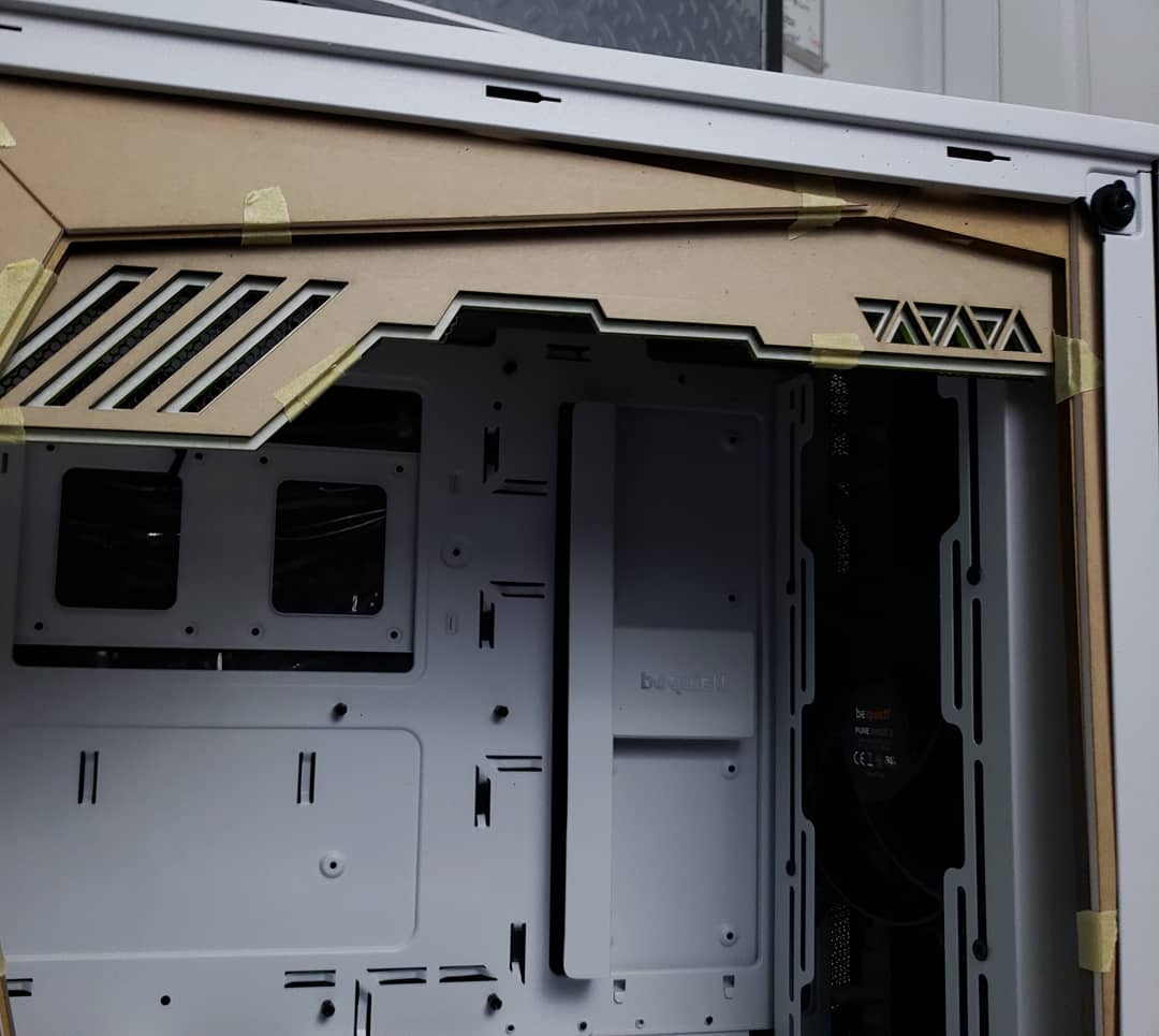 EnviousMods's tweet photo. Sneak Peek:
The "ONE" Case Mod I'm working on for CES in @bequietofficial Pure Base 500!!
#ONEMod #bequiet #enviousmods #CES #CES2020 #pcmodding https://t.co/TXP5SUwhCy