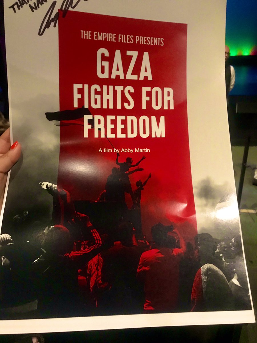 FiorellaIsabelM's tweet image. Supporting Mrs. @AbbyMartin #GazaFightsForFreedom #FreePalestine #supportBDS