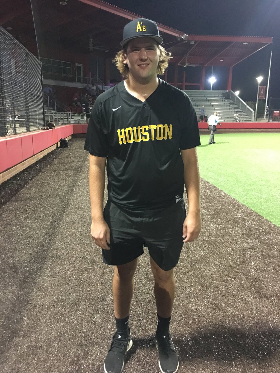 FiveTool's tweet photo. @FiveToolTexas F: @PBFutures 2020 Kainer 2, @TheHAthletics 1
PoG: Nick Garcia 1-3, RBI
Pitcher: @GTH_28 7 IP, 9K https://t.co/QGdLl0JsaB