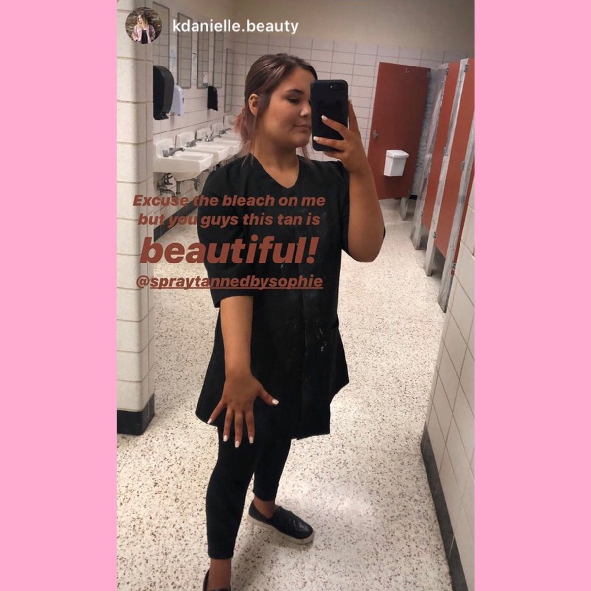 ****client picture! 
This is my beautiful friend Kara, she prefers to be darker, so I used the darkest tone on her called blackout! 
(This is a competition solution)💓