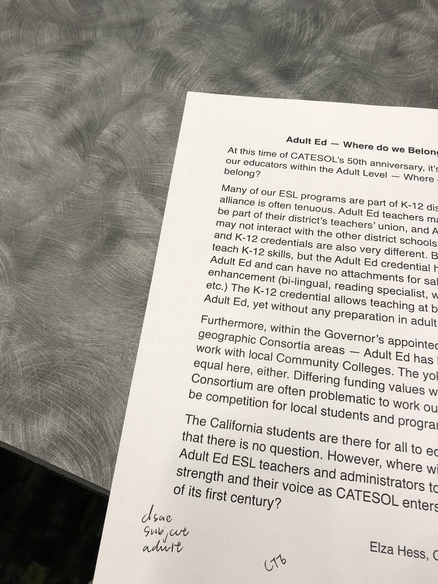 pumbaa_chen's tweet photo. @CA_TESOL @PeppGSEP Rap session of Adult Ed is really informative. I appreciated what others shared in the session.#PepperdineTESOL #CATESOL19 https://t.co/HEUjrLXYx6