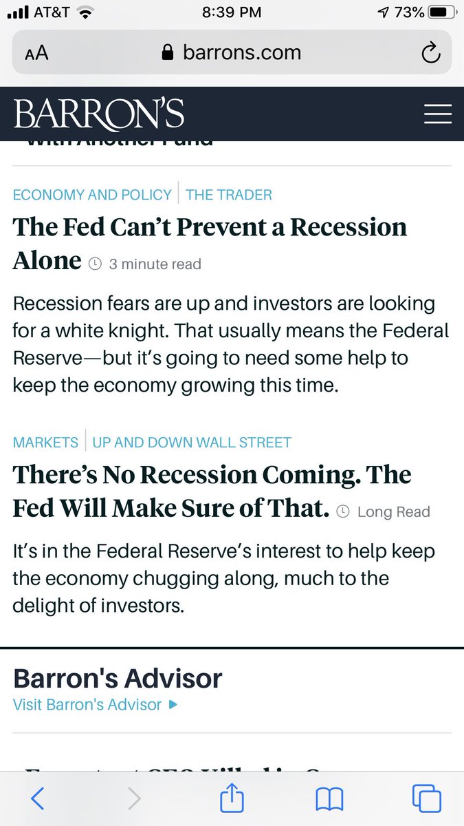 GustafsonNick's tweet photo. Financial publication reading can get confusing at times... #mixedsignals https://t.co/l6X4Os3G0l