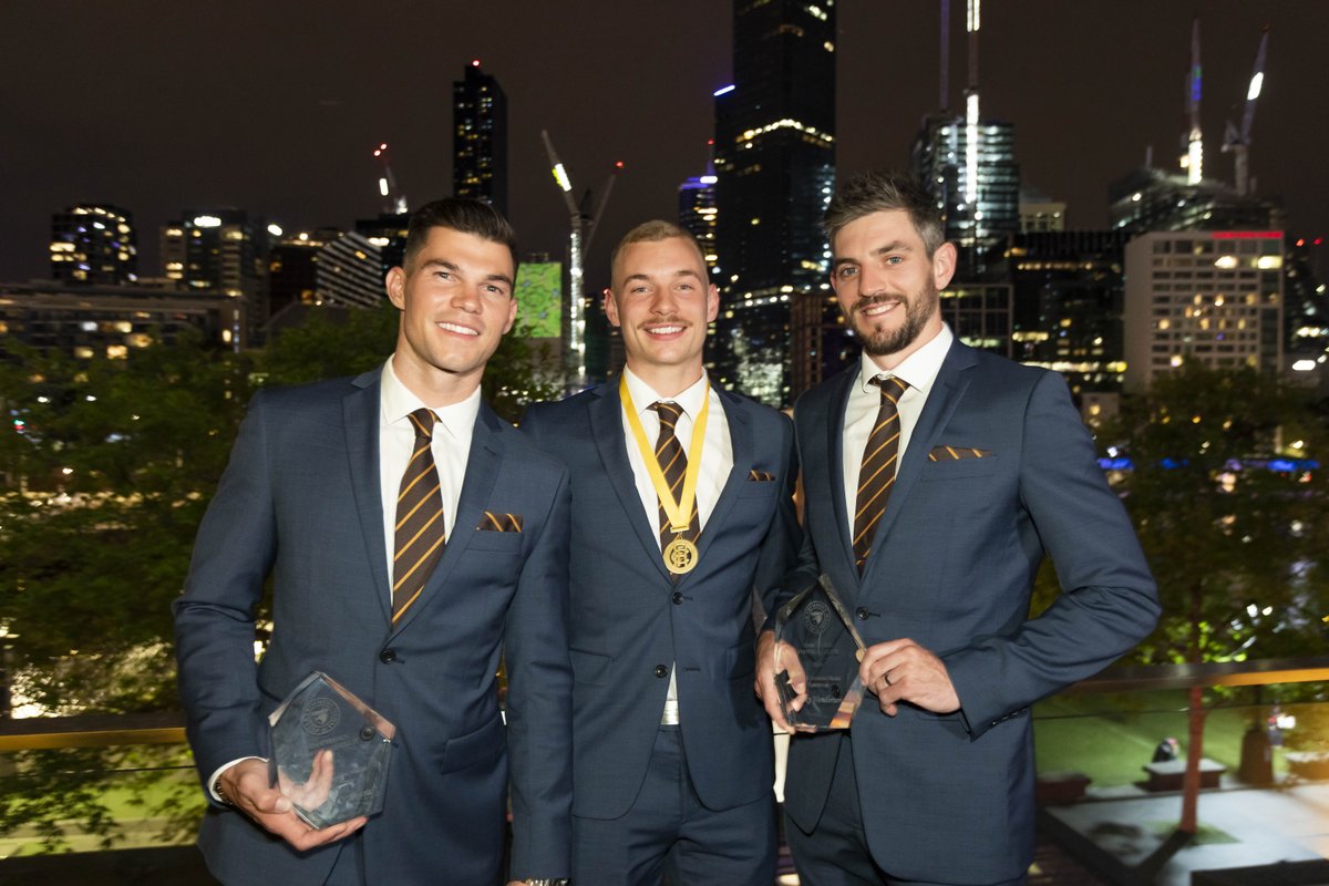 HawthornFC's tweet image. Your 2019 Peter Crimmins Medal top three. 😍

#PCM2019 #Always