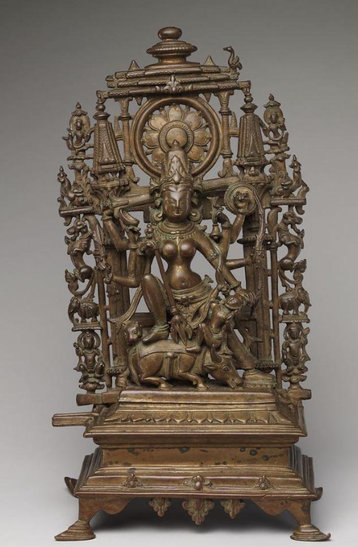 Here's a 12th century depiction of Durga slaying Mahisha the demon from Himachal Pradesh - now found in the Metropolitan Museum in NYCIt's interesting as we don't associate Himachal with the Devi legends today as a top-of-mind recall