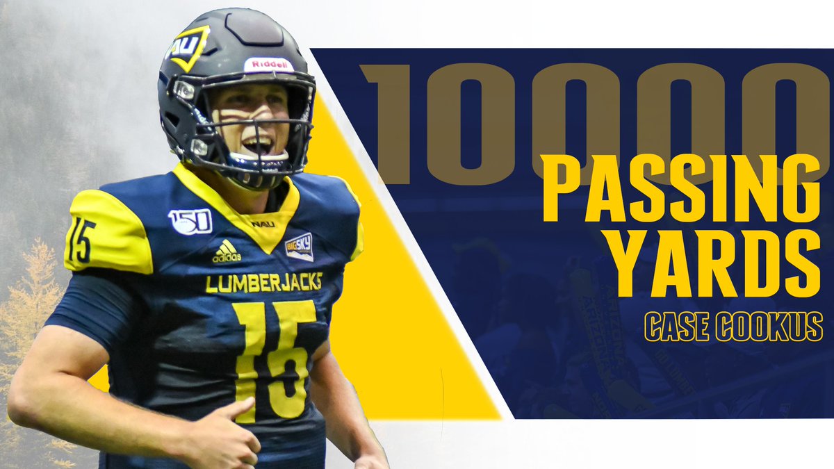 Fourth Player in NAU History to Post 1⃣0⃣0⃣0⃣0⃣ Career Passing Yards

#NAUStrong ⚒️🌲🏈 #BigSkyFB