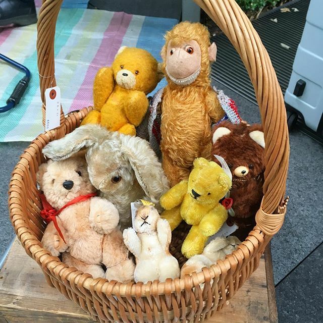 ぬいぐるみも来てます。 #大江戸骨董市 #蚤の市 #シュタイフ #ベルリン