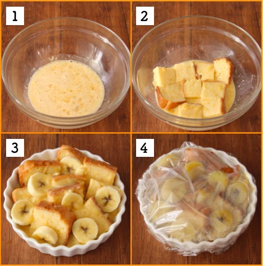 バナナが余ってしまった時はこれ！レンジで簡単、濃厚バナナフレンチトースト！