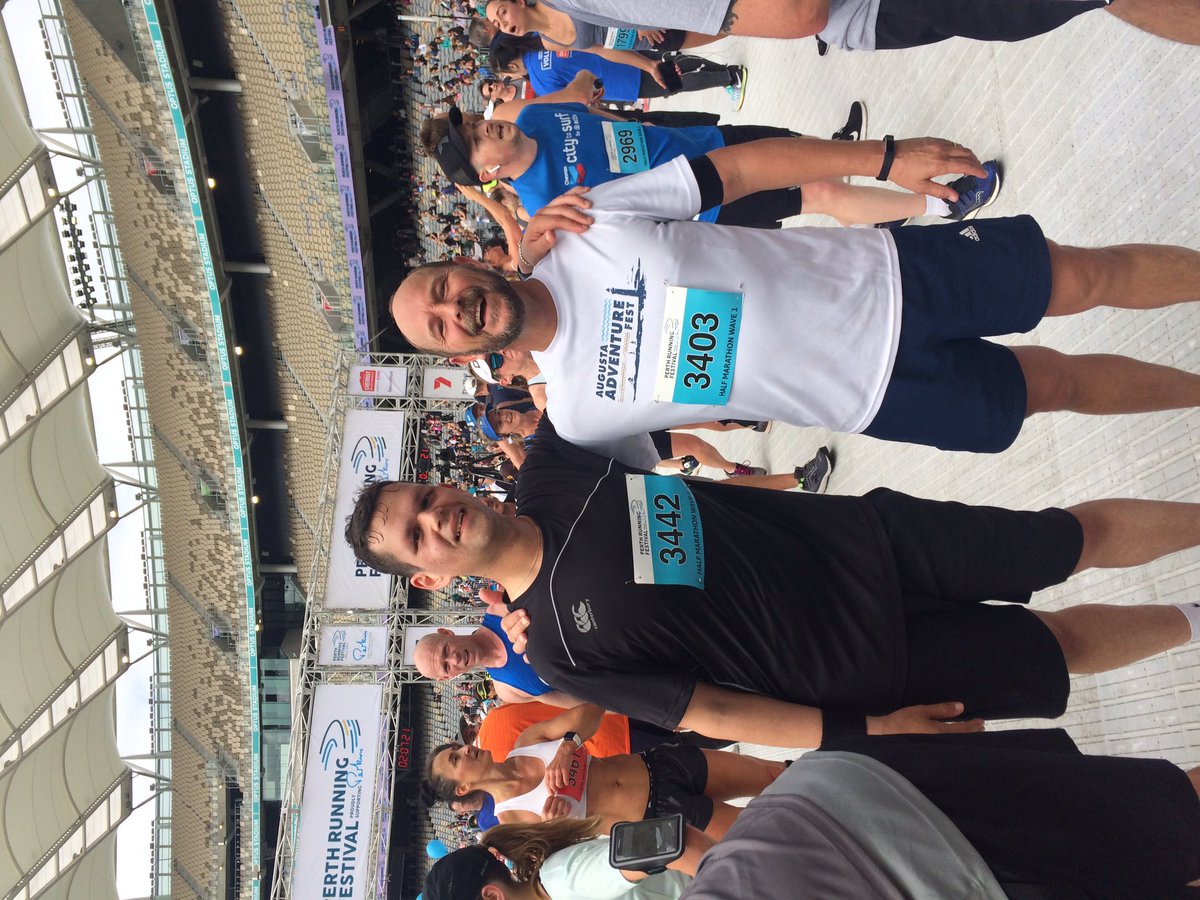 JayHarry80's tweet photo. Completed my first half marathon at the #PerthRunningFestival today. Brilliantly organised event, and a real thrill to run onto @OptusStadium. All going well, look forward to taking part again in 2020. https://t.co/pXrOJMb1Ei