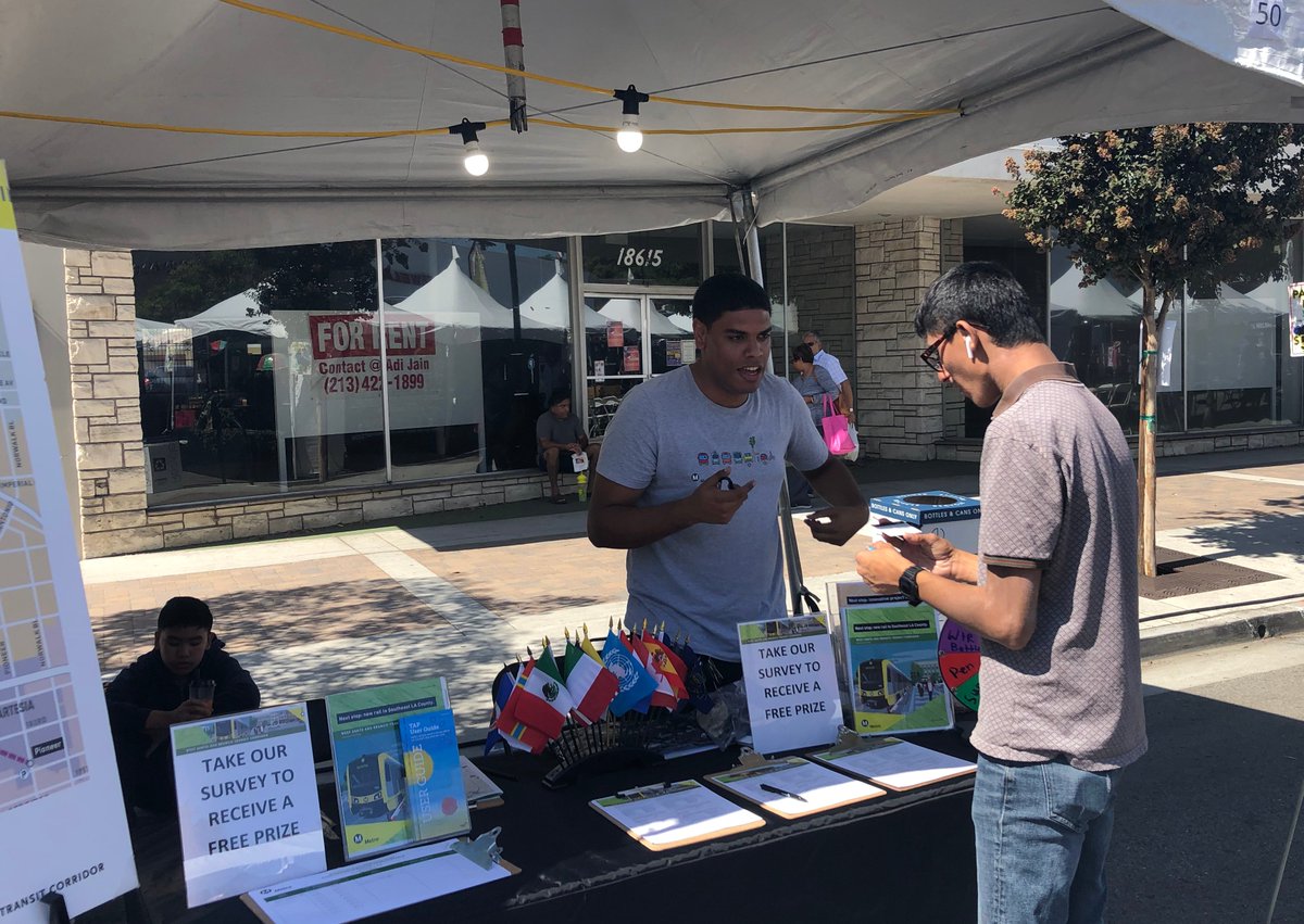 We had a busy Saturday providing info on the WSAB Project to attendees at the Artesia International Street Fair &amp; Diversity Festival &amp; the Huntington Park Sabor de Mexico Lindo Downtown Festival. Stay tuned for info on upcoming Community Meetings! 👉 metro.net/wsab
