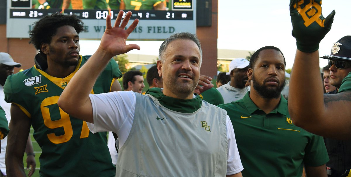 ShehanJeyarajah's tweet photo. There are only 4⃣ undefeated college teams left in Texas. 

• Division-I Baylor #SicEm 
• Division-I SMU #PonyUp
• Division-II Tarleton State #TexanNation
• Division-III UMHB #GoCru 

Retweet if your team is still undefeated. https://t.co/5WJE5id378