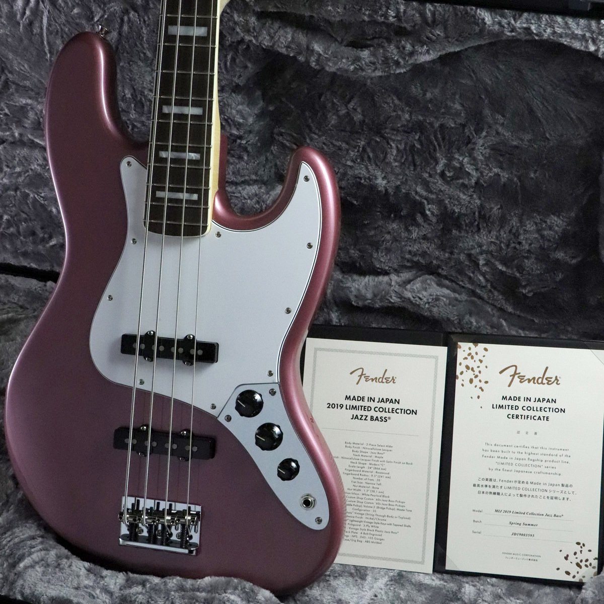 Fender Made in Japan 2019 Limited Collection Jazz Bass Burgundy