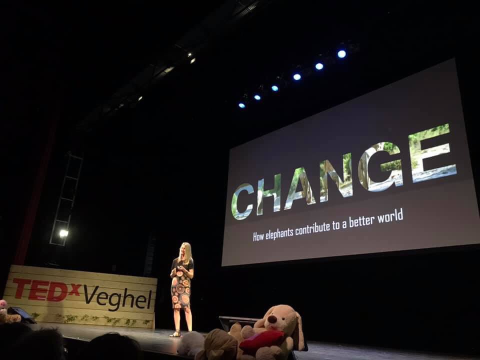Proud to be one of the speakers at TEDxVeghel! About the elephant’s right to exist and their value for society.