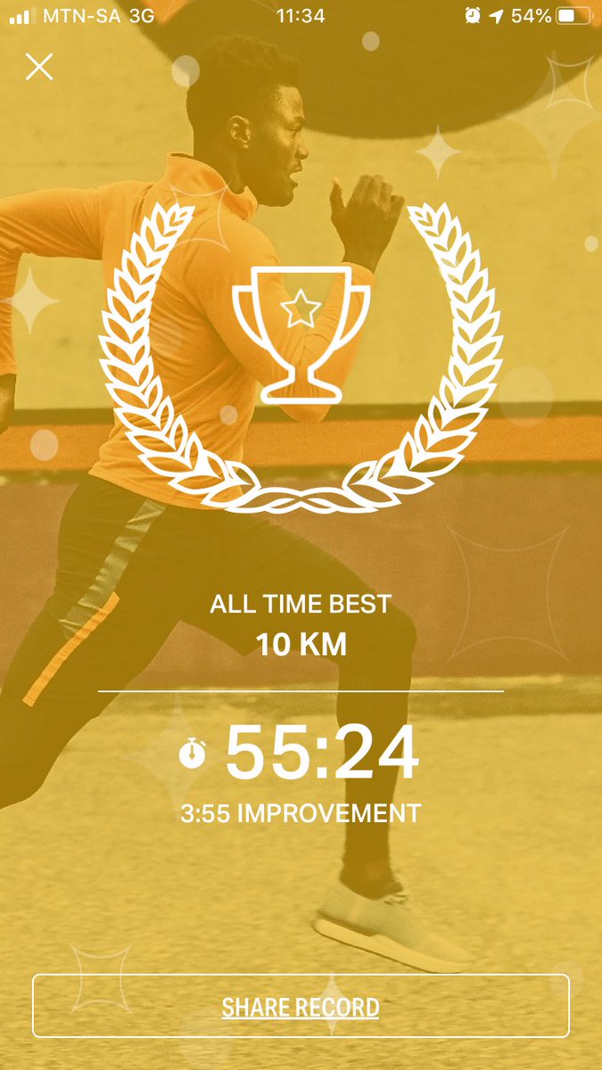 SibusisoSithebe's tweet image. My New Personal Best 👏🏽
#90DaysWithoutSugar 
#Endomondo 
Amazing 😉 
WoW 
✌🏽