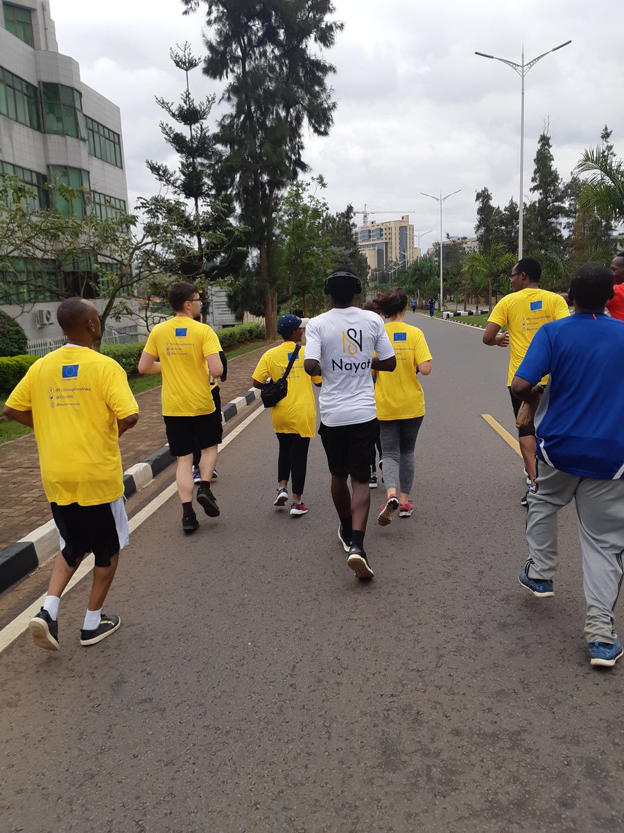 Today, we 🏃‍♀️#jogged & 🚴‍♂️#biked for climate. Thanks to everyone who turned up to raise awareness on climate change, to make our 🌍world a safer and better place for us & future generations! #EUClimateDiplomacyWeek2019 #ClimaDiplo #United4Climate #CarFreeDayKigali #2030IsNow