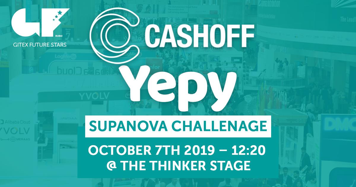 cashoff_global's tweet photo. CASHOFF present at Supanova Challenage, GITEX Future Starts Event, Dubai
CASHOFF are here presenting to win part of the $200,000 prize fund.
October 7th 2019 – 12:20 @ The Thinker Stage
#CASHOFF #gitexfuturestars #GITEXFS #GITEX2019 #GITEXFutureStars https://t.co/wmti7zfo5V