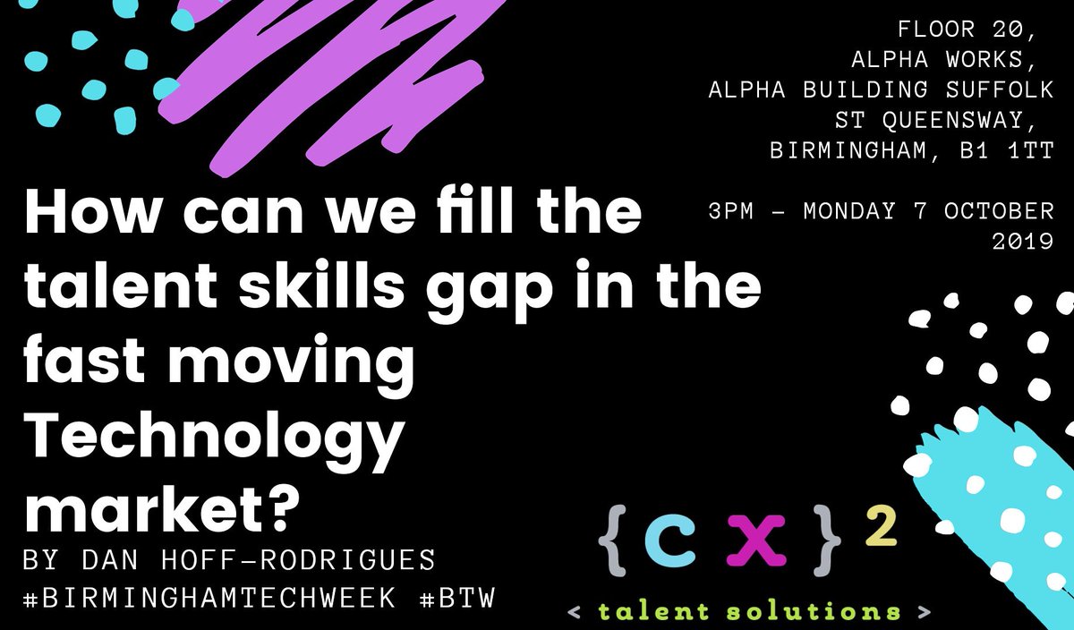 dan_techrecruit's tweet image. We still have a few seats left for &quot;how we can tackle the skills gap in the technology and digital industry in Birmingham and the West Midlands&quot;. Thanks for setting this week up @BirminghamTech can&apos;t wait 😁 #skillsgap #birminghamtech #techweek #tech #it #digitalskillsgap