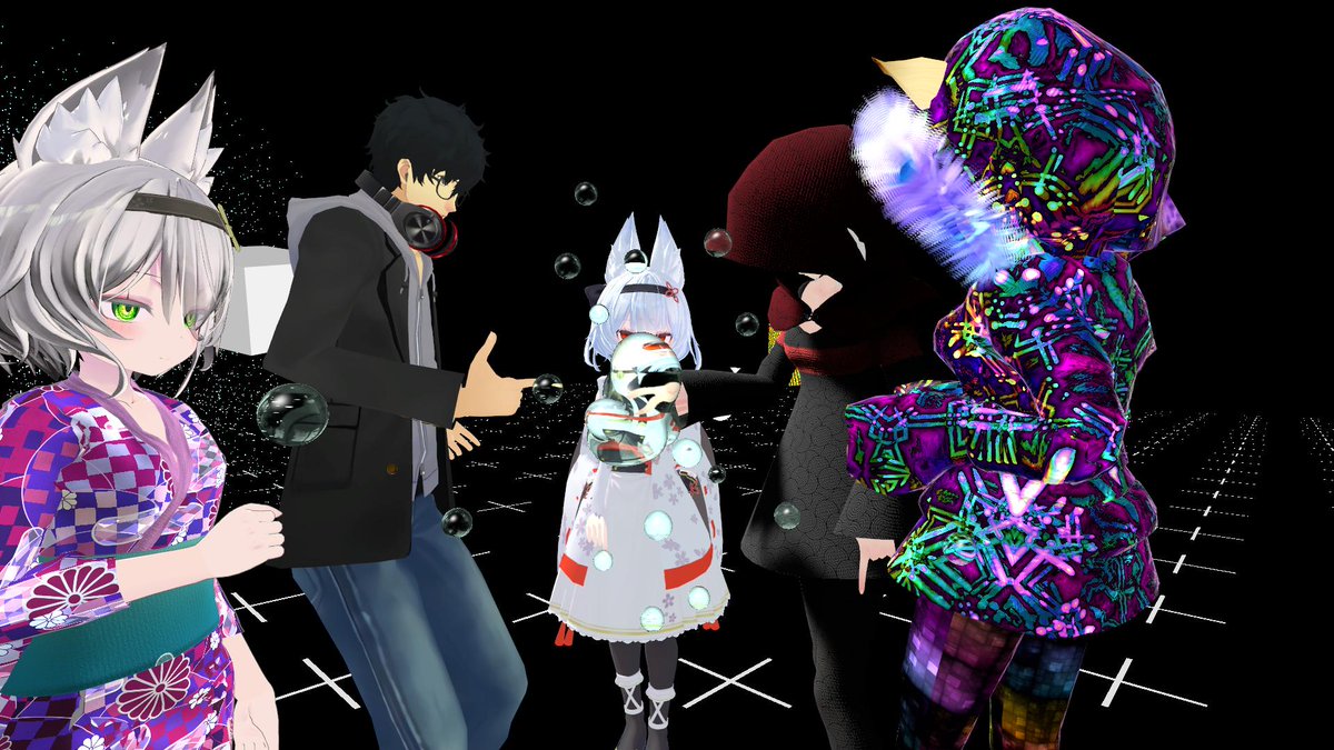 phi16_'s tweet image. いろいろ見たり見せたり　1001さんとSCRNさん等ありがとうございました　シェーダ服文化はもっと広まりそうだなと思った (？) / there're many things they have and we have, thanks so much! shader clothes culture will spread in the near future definitely