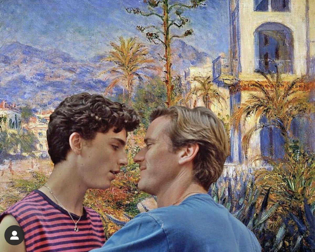 loonybinsblog's tweet photo. call me by your name scenes in Monet paintings. Pure beauty &amp; genius 💙 by #callmebymonet https://t.co/ty1QJnEQnb