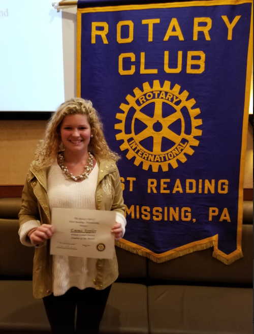 WilsonSchlDist's tweet photo. Congratulations to Wilson High School senior Emma Appler for being selected as Student of the Month from the West-Reading/Wyomissing Rotary Club! #WilsonSD #WilsonEmpowered https://t.co/UT90hPxc1w