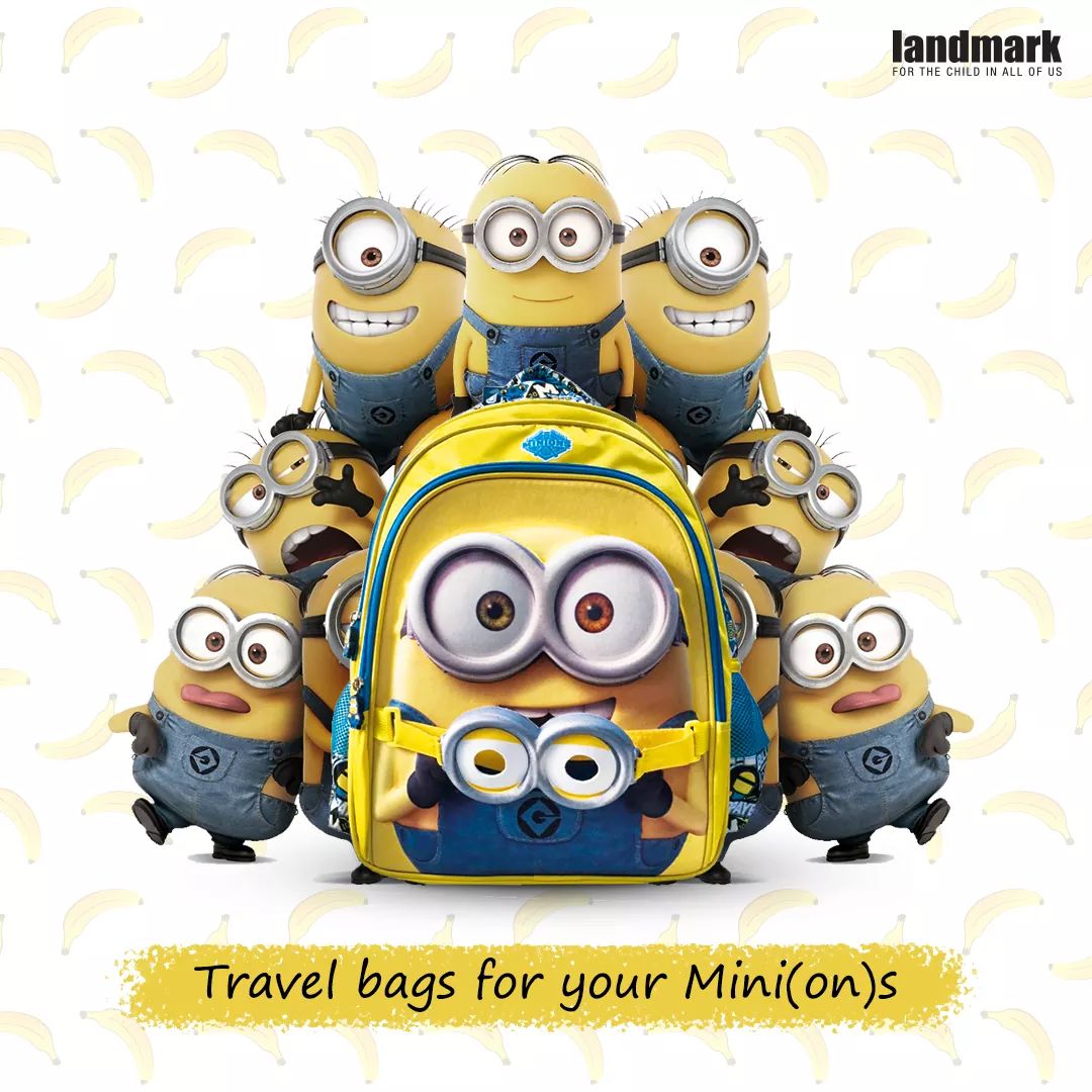 MisbuStores's tweet photo. Let your little Minions travel with élan. Available at your nearest #LandmarkStore.
#Minions #Toys #Bags #DespicableMe #SchoolEssentials https://t.co/QQkvAmx50Q