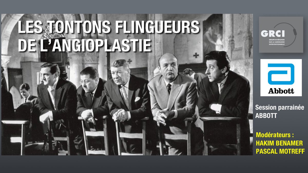 Ne ratez pas la session @ tontons flingueurs de l’angiopladtie au prochain congrès <a href="/GRCIcardio/">GRCI</a> places de la #ffr place de #OCT ?