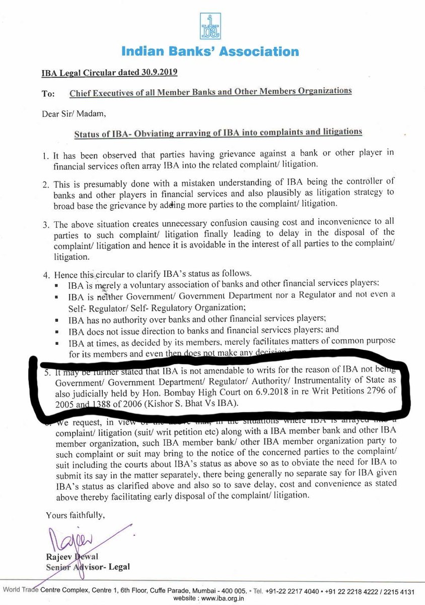 ❌Not a Legal Body
❌Not under RTI
❌Not Financial Regulator
❌Not under CVC
❌Not Govt Authorised
❌Not under Labour law

Still have rights to do wage settlement of 10 lakh Bankers &amp; 5 lakh pensioners.

Center of Corruption.
#BankerEthics 
#Cpcforbankers 
#Abolish_IBA #IBA