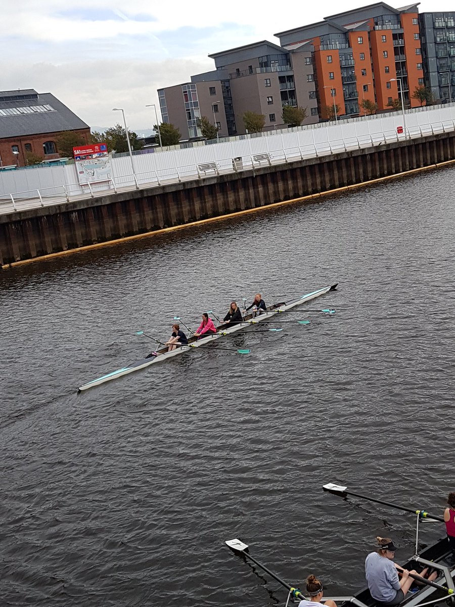 Really enjoying rowing with great bunch of girls.  Technique is improving and found my cycling really helps! #allinthelegs