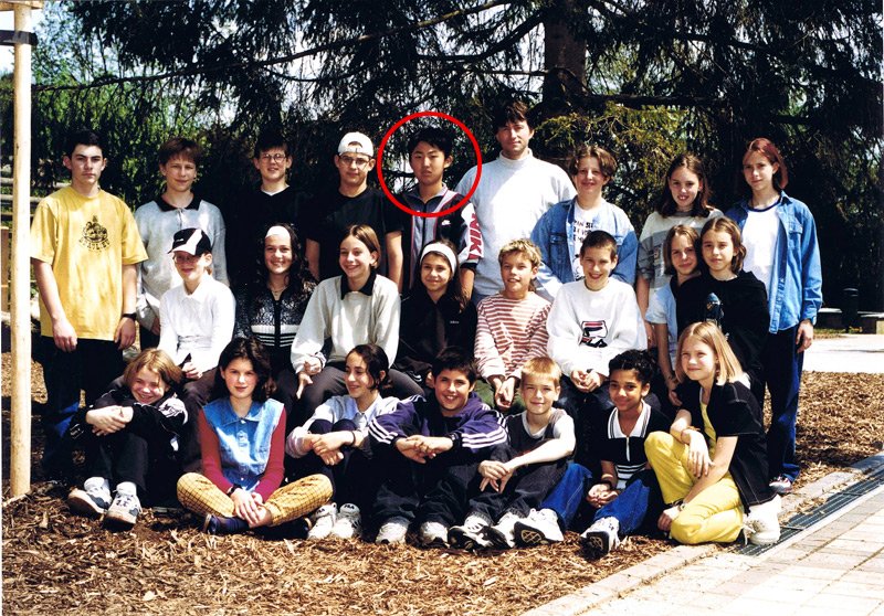 35) The article goes on to state that Kim Jong Un "had been accredited to the North Korean mission to the United Nations in Geneva since 1991, and these diplomatic documents would have allowed [him] to travel freely in Europe."Here he is pictured with his classmates.