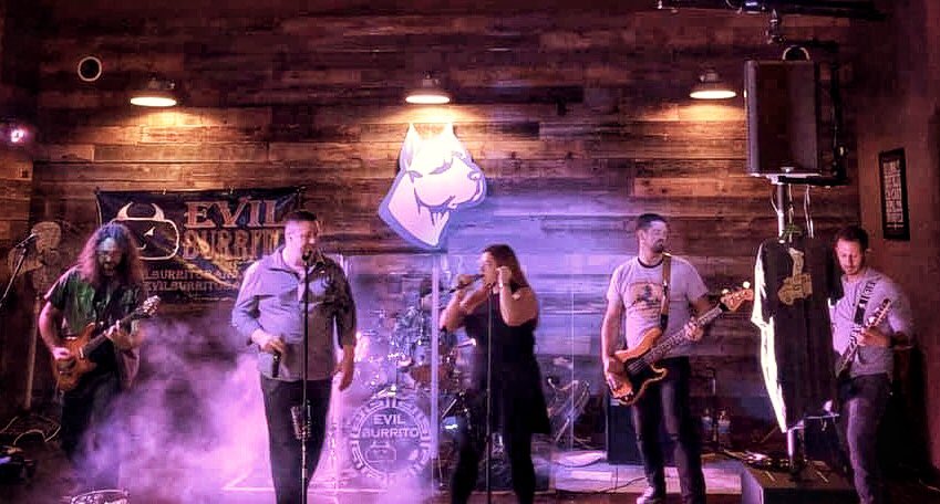 Evil Burrito at <a href="/BlueNoseBrewery/">Blue Nose Brewery</a> in Hodgkins, IL on 10/5/19 #evilburrito #bluenosebrewery #chicagocoverband