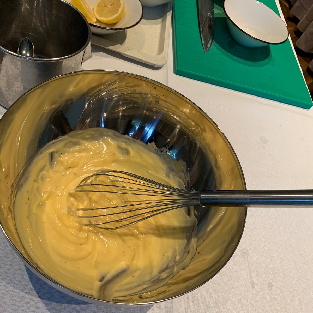Homemade mayonnaise 👌🇧🇪#iaccknowledgefest <a href="/IACCmeetings/">IACC</a>