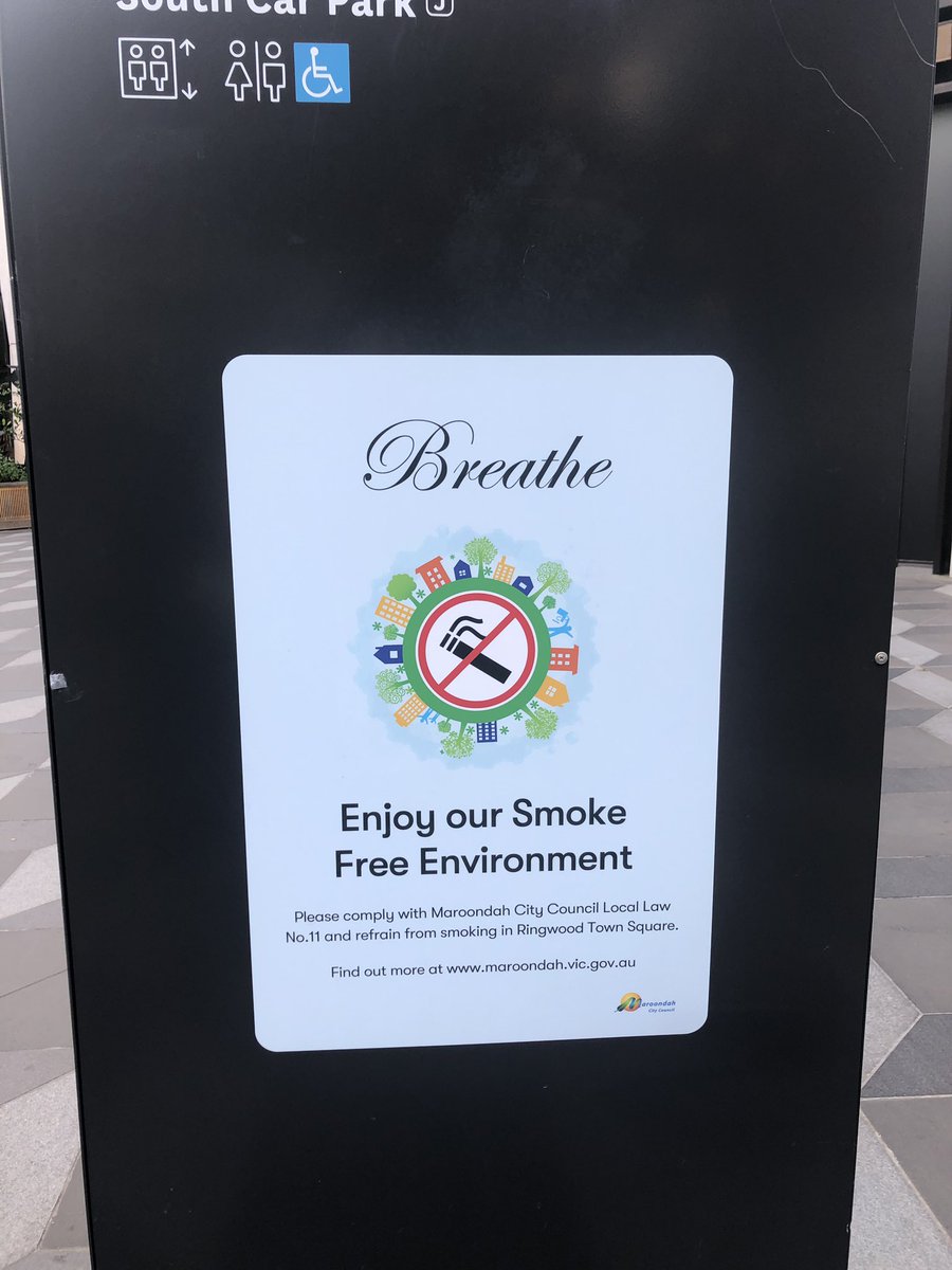 Saw this poster earlier today. A beautiful reminder to be mindful of others and maintain a smoke free environment. #sphpm <a href="/PennyRobaus/">Penny Robinson</a> @TessTsindos