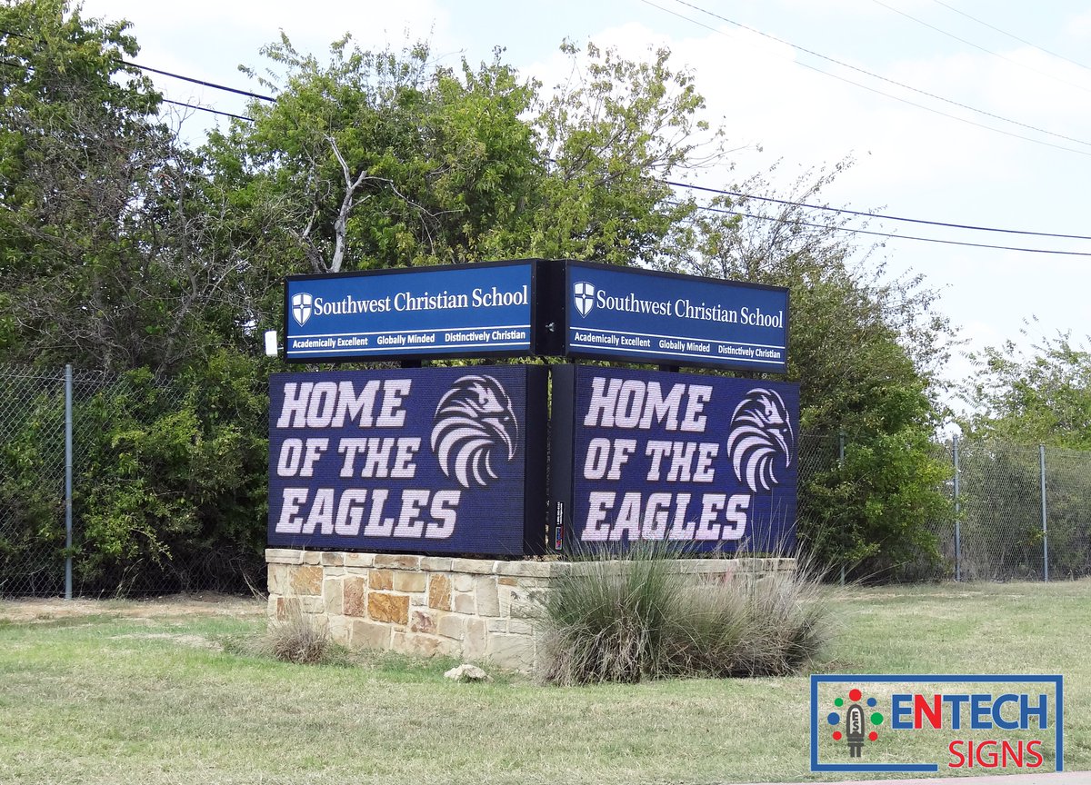 ENTECHSIGNS's tweet photo. Church School LED Sign Informs and Greet and Keep Parents, Students, Teachers and Visitors 

#ledcolor #signagedesign #outdooradvertising #led #digitalsignage #advertise #digitalmarketing #dfw #ledmarquee #ledsign #business #TX #rgb #school https://t.co/psk1md8bWw