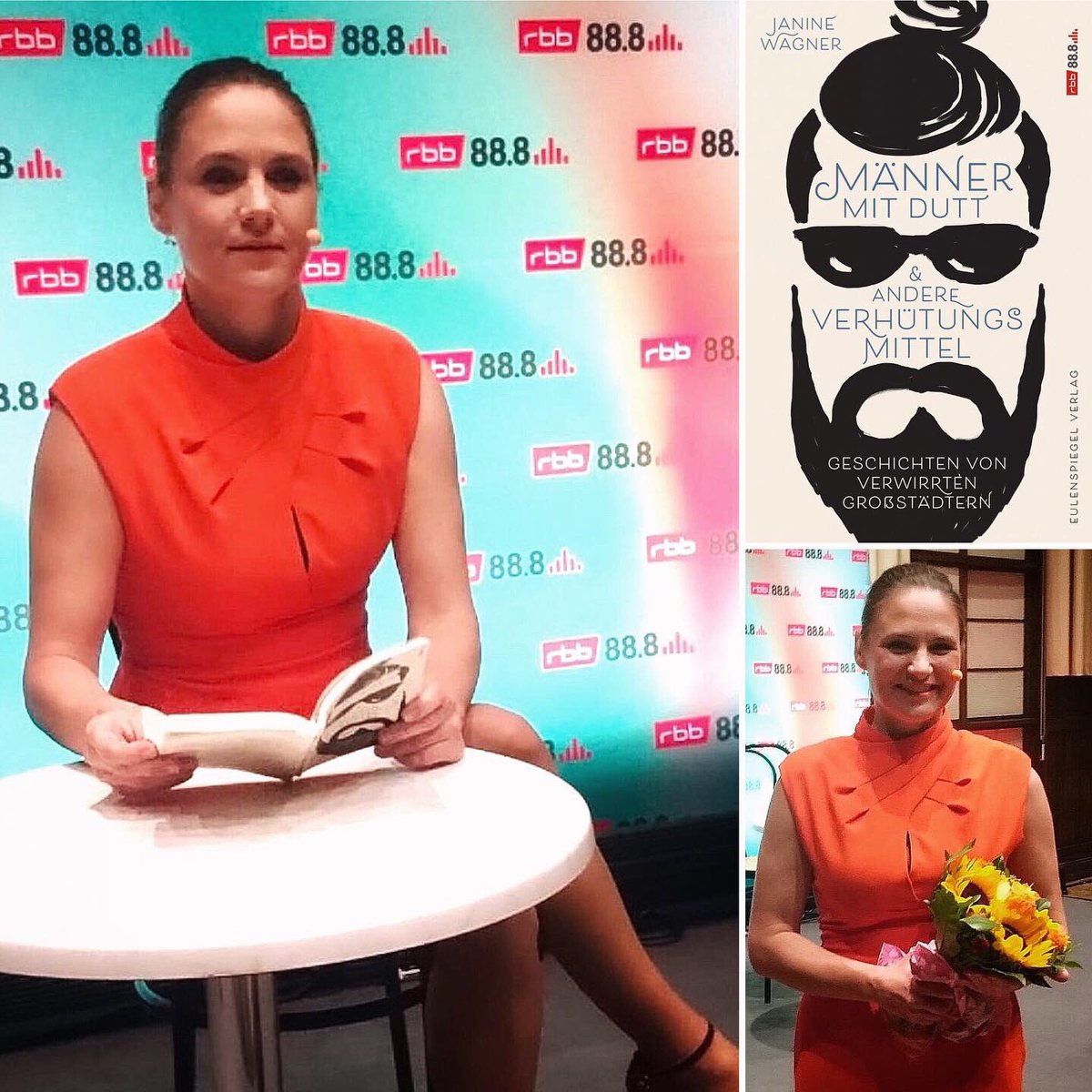 Verlag_Eule's tweet photo. Die #Buchpremiere von #JanineWagner »Männer mit Dutt und andere Verhütungsmittel. Geschichten von verwirrten Großstädtern« war ein voller Erfolg!
In #Berlin kennt man die #Radiomoderatorin und #Kolumnistin vom Sender #rbb 88.8.
Endlich gibt es ihr #Buch 👉 https://t.co/PPTklj1NNJ https://t.co/2RlGcE7LVA