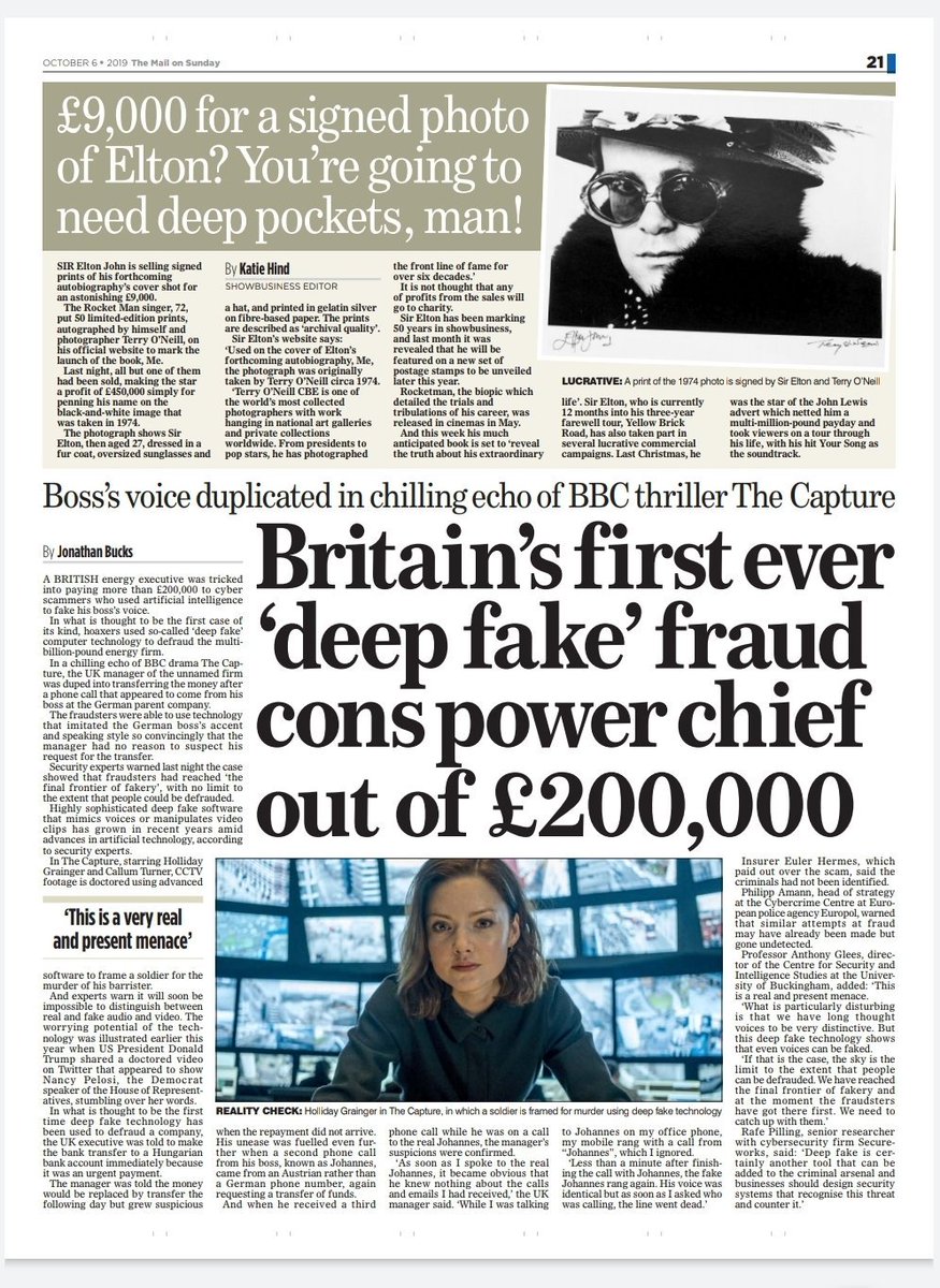 jonathanbucks's tweet photo. Britain's first ever "deep fake" fraud cons power chief out of £200,000 https://t.co/OnSSUwhFOI