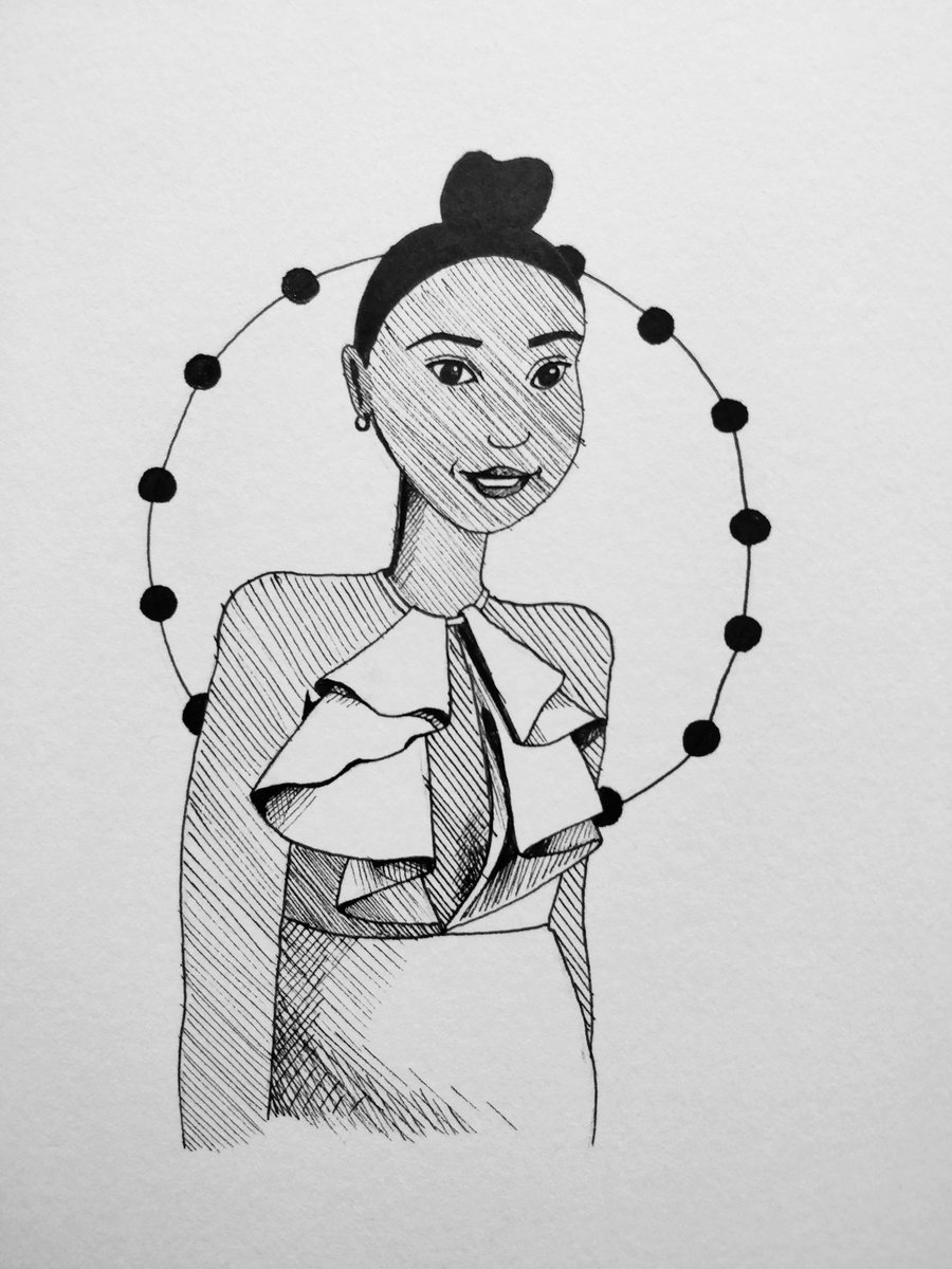 Day 4:  @Kayishas_Words, chemical engineer/scientist. Founded  @BB_STEM, a supportive network of Black STEM professionals to increase diversity &inclusion in STEM. 2018 Top 100 BAME leaders in Tech; 2019  @theBBBAwards 'Rising Star' winner #Inktober2019  #BHM    #WomenInSTEM