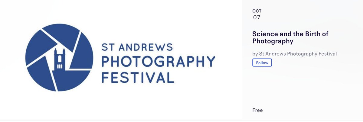 StAndrewsBClub's tweet photo. Become a part of the 2019 @StAndPhotoFest! 📸
If you're interested in this field, attend tomorrow's talk about the 'History &amp; Birth of Photography' by Dr Stephanie O’Rourke and Rachel Nordstrom.
INFO: https://t.co/Agi4ktXCjg

#Photography #StAndPhotofest https://t.co/GQjhOwL5bg