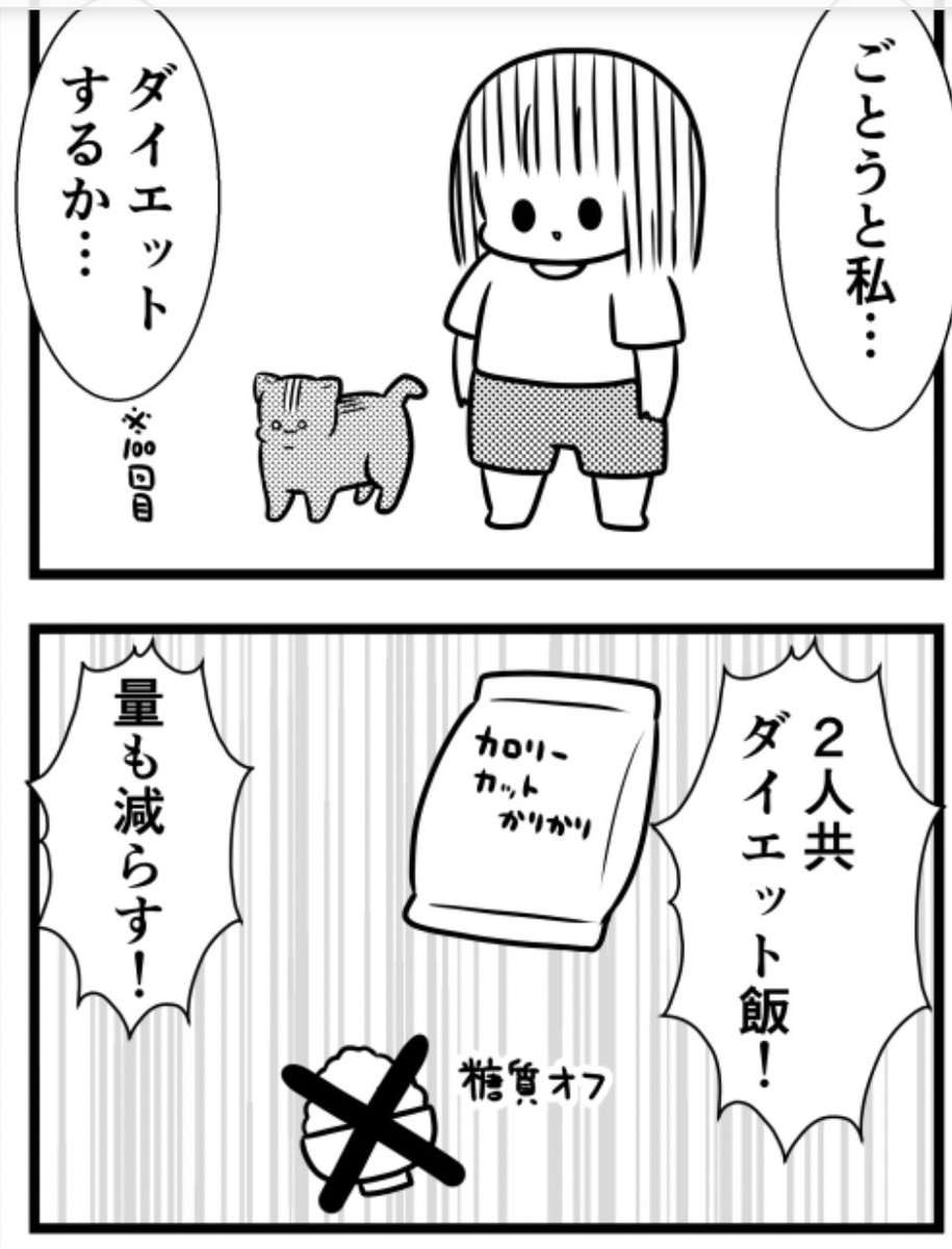 猫のきにゃと、ごとうさん(228) ダイエット https://t.co/HbAlLJNUSK #マイナビニュース 