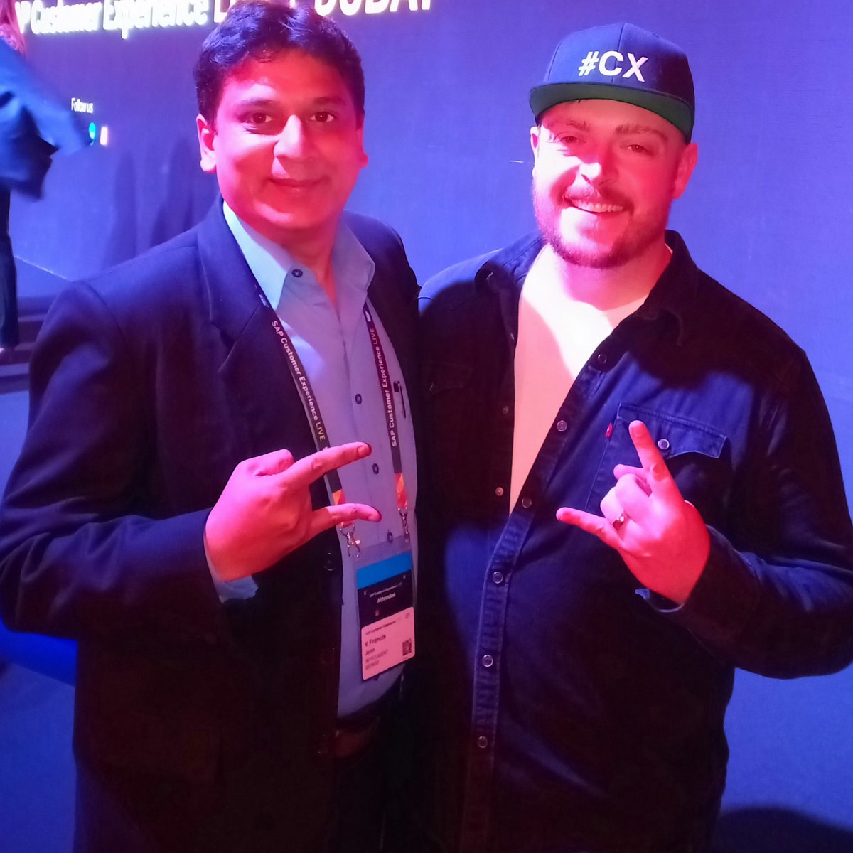 vfrancisjohn's tweet photo. With #thecxrockstar @JDODKINS who rocked the stage at @SAPMENA @SAP #CustomerExperienceLive #SAPCXLive #sapcxlabs #sapcx with @AccentureDigi @Accenture @Deloitte @DeloitteDigital @Qualtrics @JohnKeellsGroup @Worldplay #johnofthings #vfrancisjohn #sap #sapcrm #sapcloud #sapcloud https://t.co/lhQ7kDGeZN