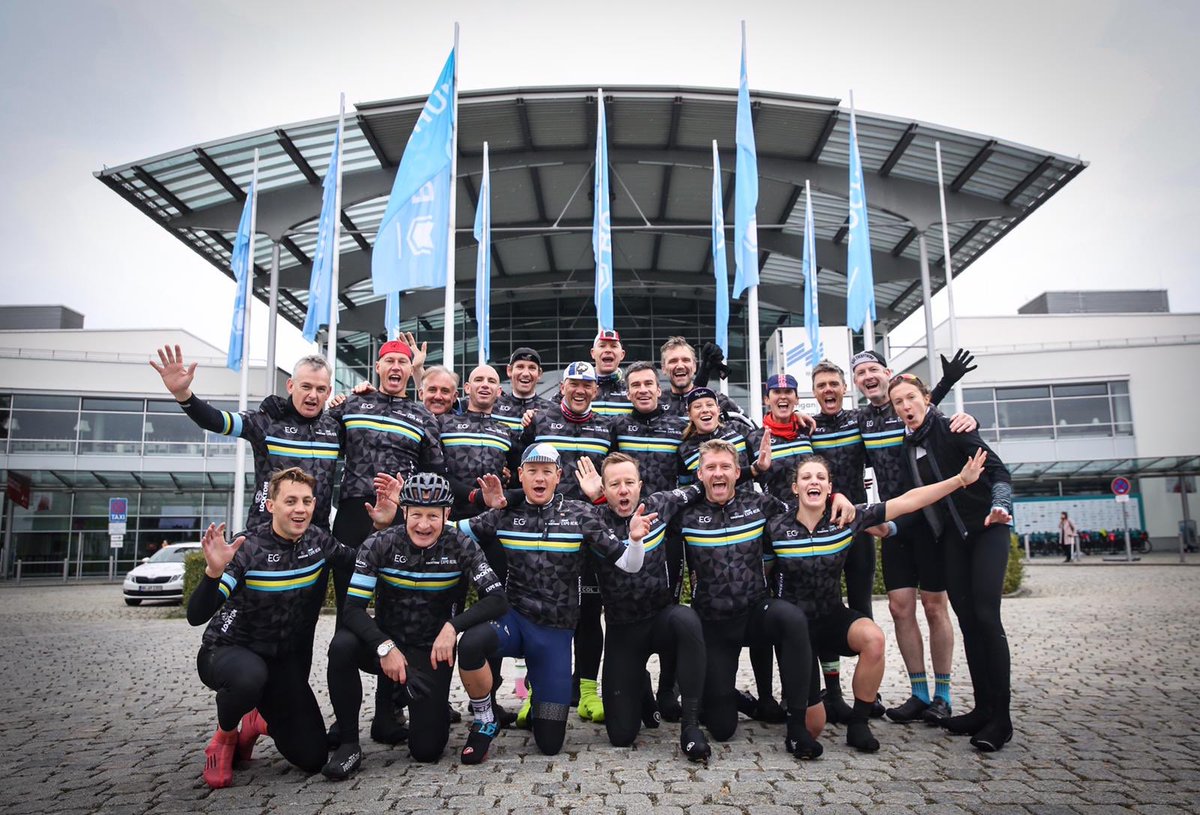 We’ve made it! 390km and 5000m of climbing from Zurich to Munich. An incredible ride in some *quite* challenging weather with a very strong, very lovely bunch <a href="/lockton/">Lockton</a> #cycletoexporeal