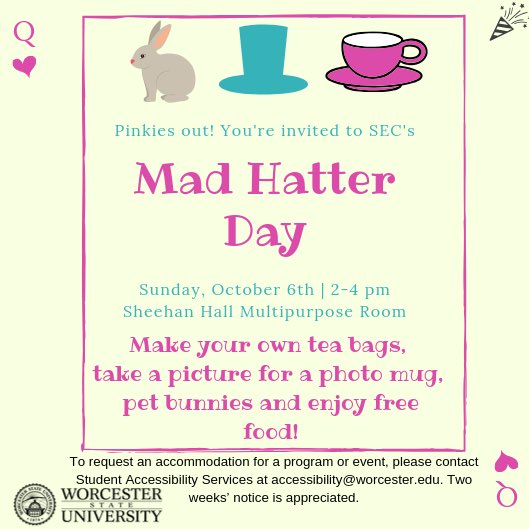 Make sure to stop by the SHMR later today for Mad Hatter Day 🐰☕️ we will also be having TWO raffles!! One for a Polaroid and one for a $50 visa gift card (rules to enter on IG)