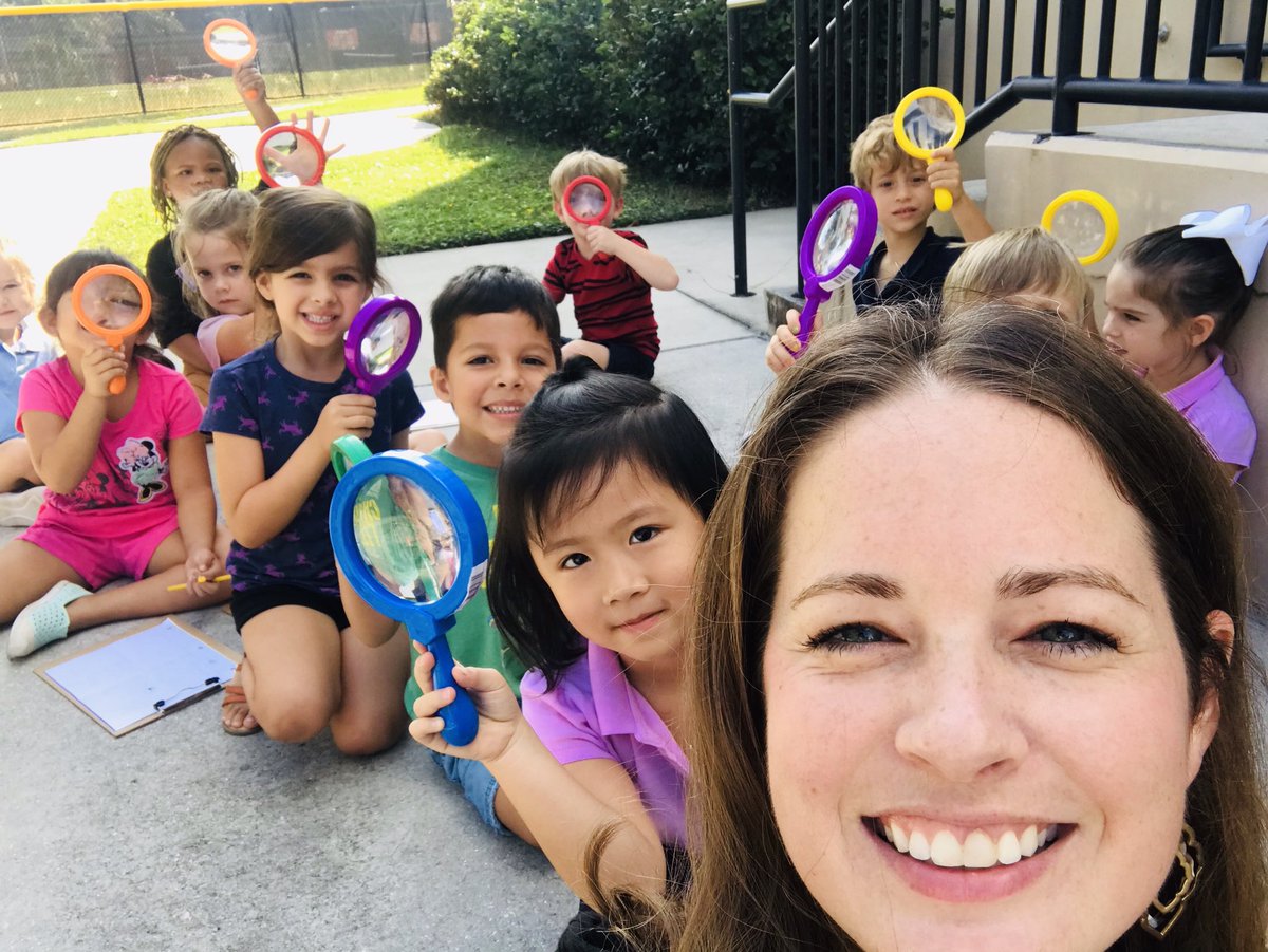 HelenOpeka's tweet photo. Enjoyed the nice weather this week in STEAM with my kinder friends.. 
🔬🧬🔎 @Princeton_OCPS https://t.co/XYC0tSwzc4